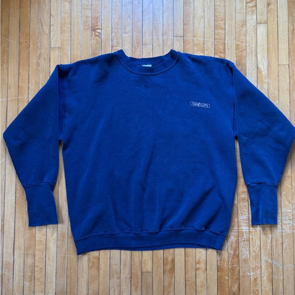 VTG 90s Handcuffs Skate Crewneck Navy Blue USA Made Sz. XL - Picture 1 of 13